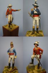 Battle of Assay - 1803 a set of 4 75mm figure fine scale model kits produced by Hawk Miniatures