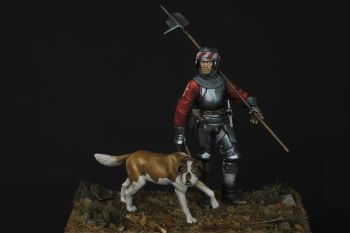 Swiss Mercenary, 14th Century a 75mm figure fine scale model kit produced by Hawk Miniatures