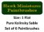 Kolinsky Sable Paintbrush Set Size 1 (Set of 6 Flat)