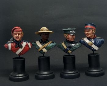 Cape Wars Bust Set circa 1830 - fine scale model bust kit produced by Black Eagle Miniatures