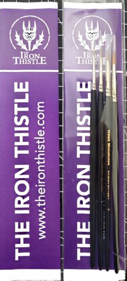 Thistle Set — 3 Sable Rounds & Dry Brush